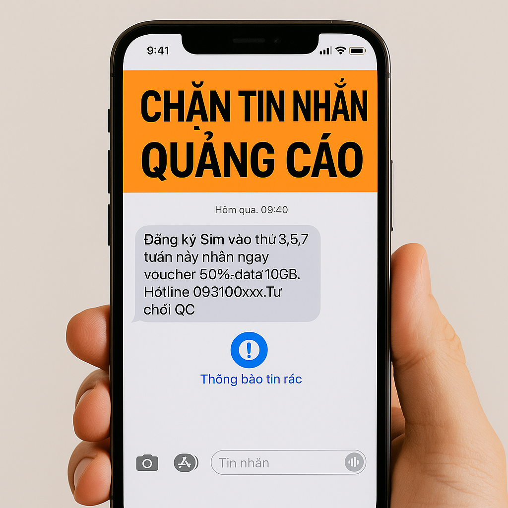 Cách chặn tin nhắn quảng cáo phiền toái trên iPhone