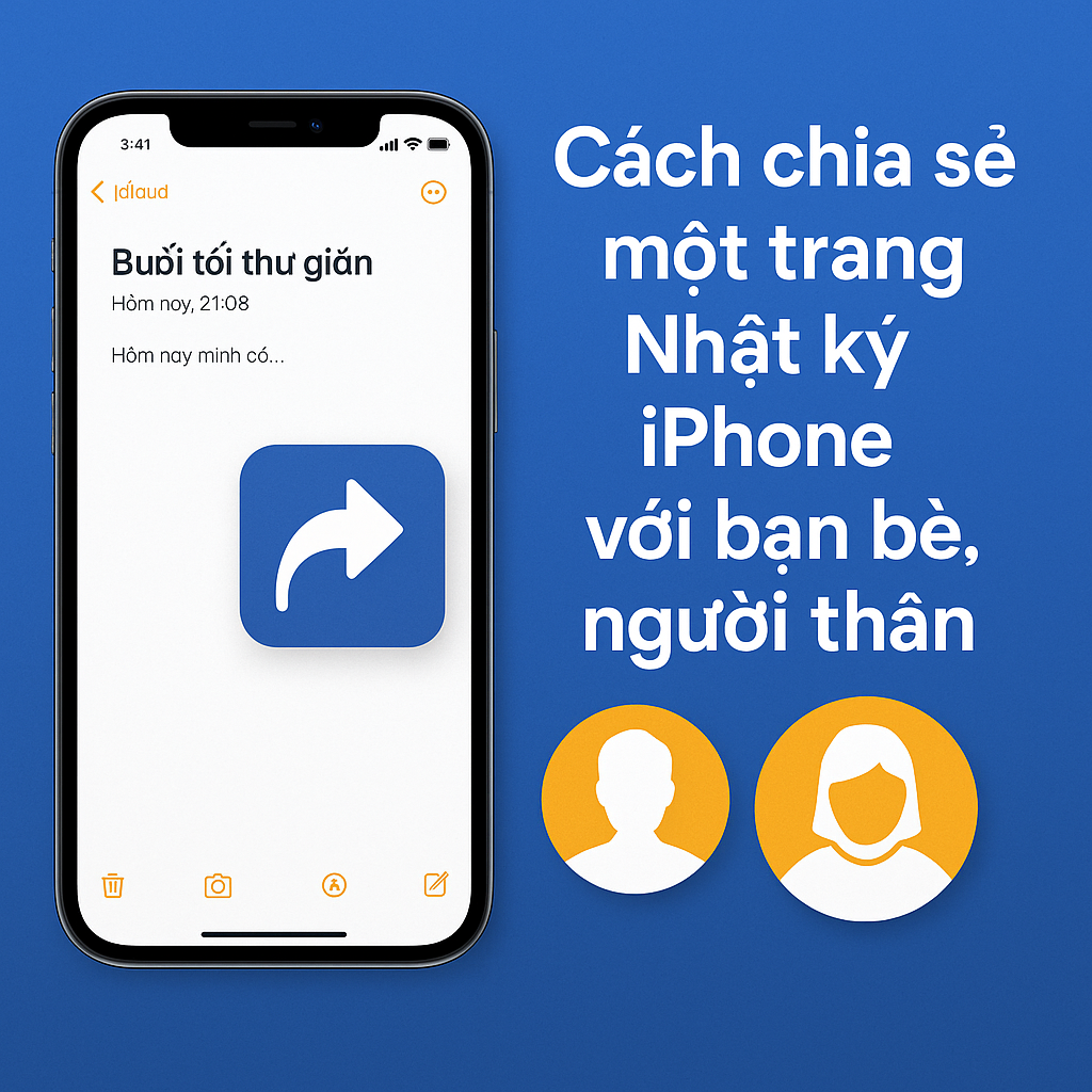 Cách chia sẻ một trang Nhật ký iPhone với bạn bè, người thân