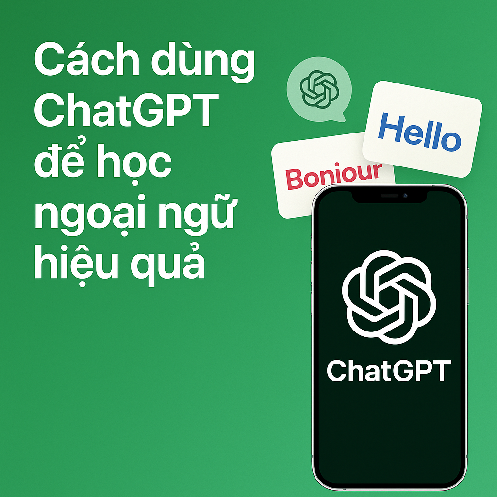 Cách dùng ChatGPT để học ngoại ngữ hiệu quả – Bí quyết 2025 cho người dùng iPhone & Android