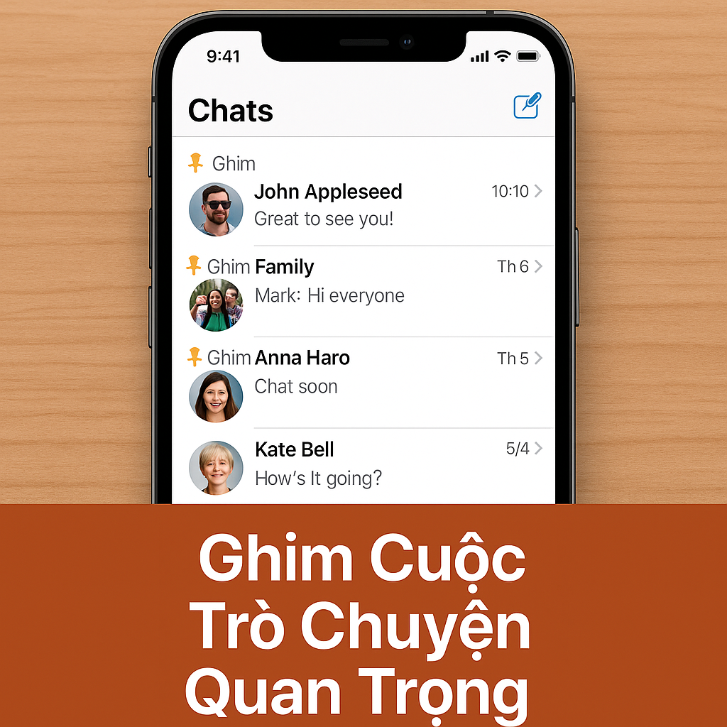 Cách Ghim Cuộc Trò Chuyện Quan Trọng trên WhatsApp iPhone – Quản Lý Tin Nhắn Hiệu Quả Hơn