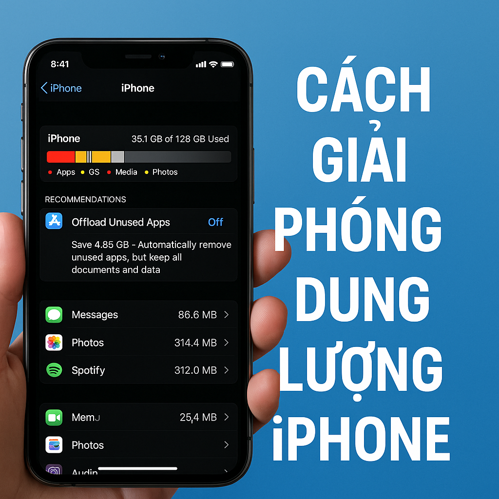 Cách giải phóng dung lượng iPhone hiệu quả nhất 2025 – Không cần xóa dữ liệu quan trọng