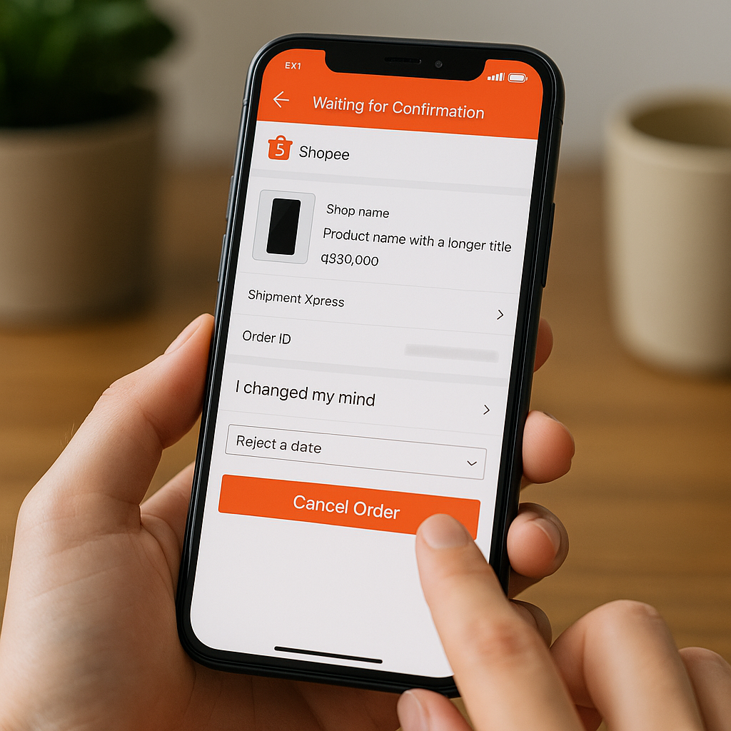 Cách hủy đơn hàng Shopee khi lỡ đặt nhầm
