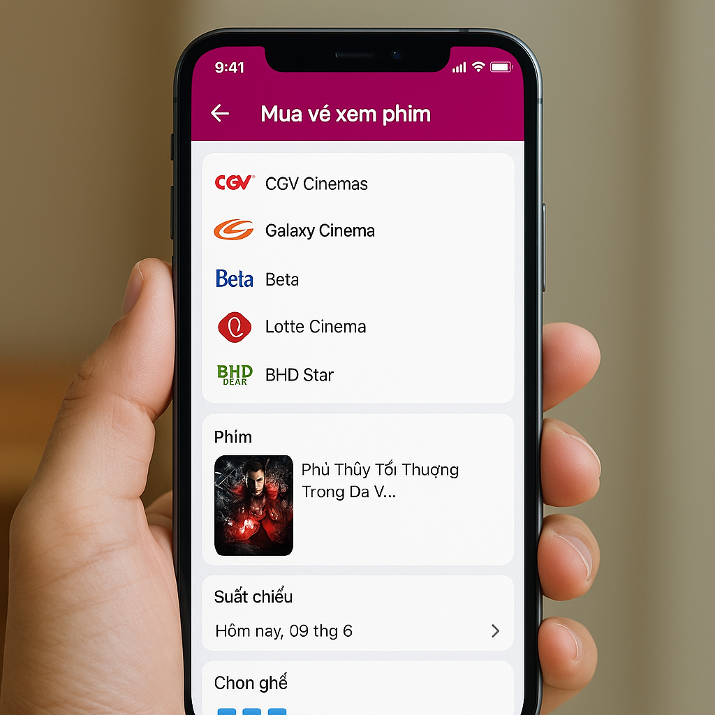 Cách mua vé xem phim trên MoMo và nhận ưu đãi