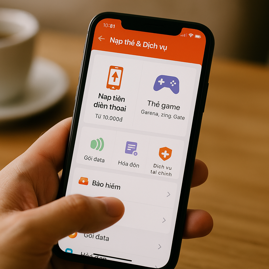 Cách nạp tiền điện thoại, mua thẻ game trên Shopee