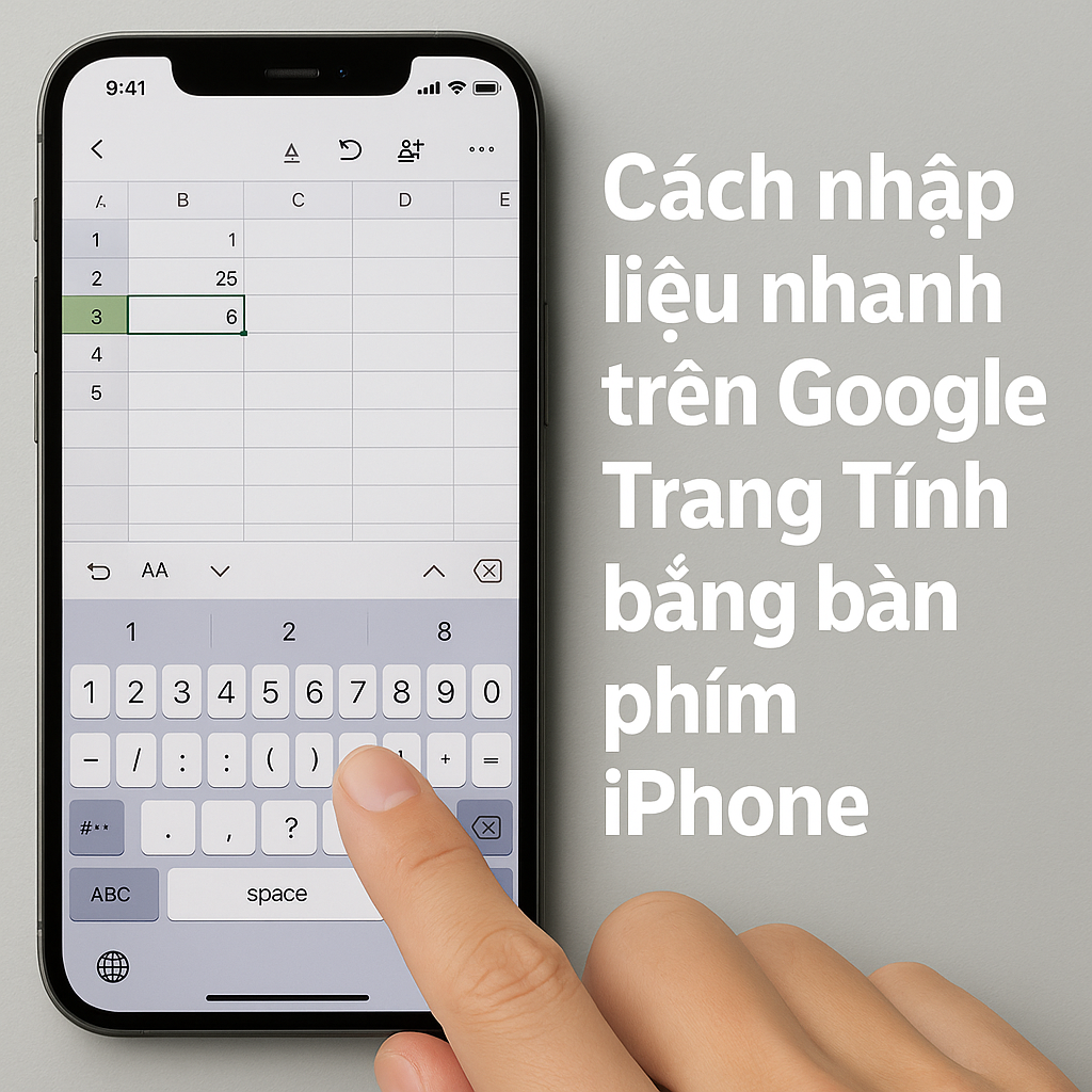 Cách nhập liệu nhanh trên Google Trang Tính bằng bàn phím iPhone