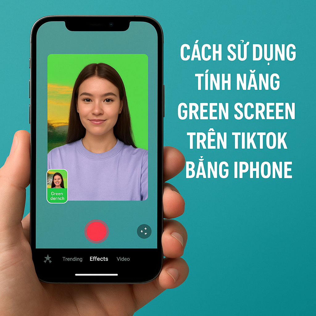 Cách sử dụng tính năng Green Screen trên TikTok bằng iPhone