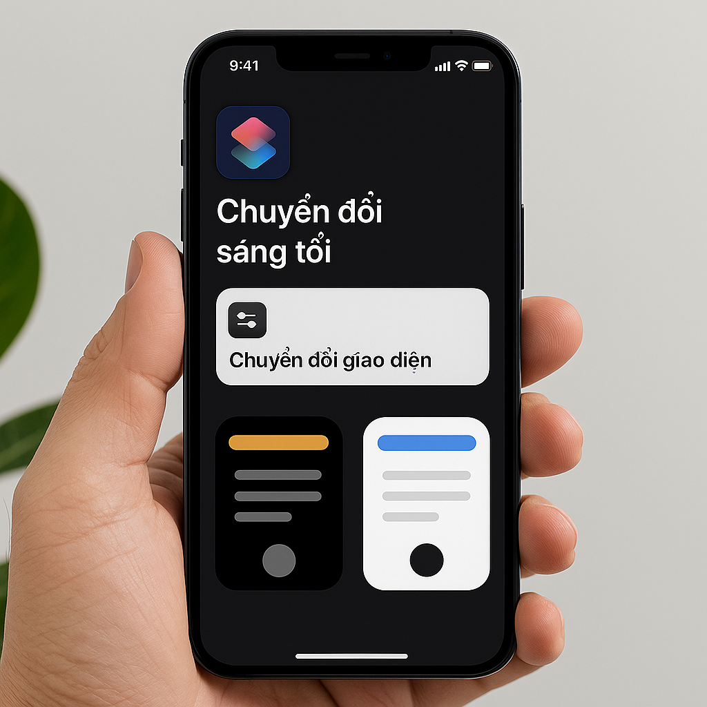 Cách tạo phím tắt chuyển đổi chế độ sáng – tối trên iPhone
