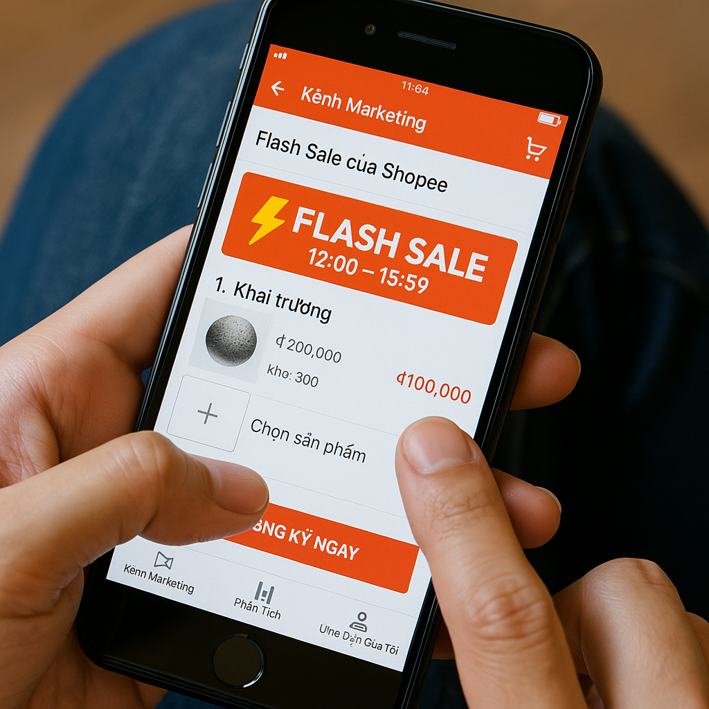 Cách tham gia Flash Sale cho người bán trên Shopee