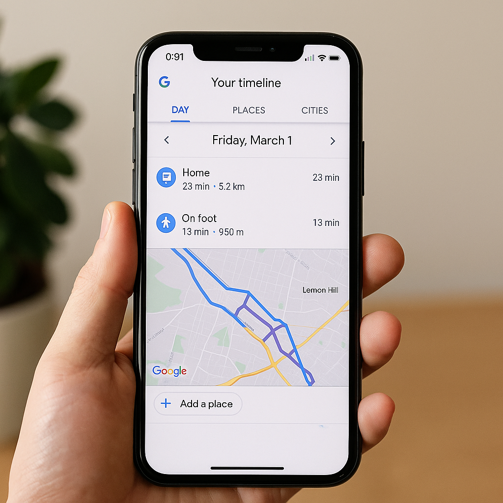Cách xem lịch sử di chuyển trên Google Maps bằng iPhone cực đơn giản (2025)