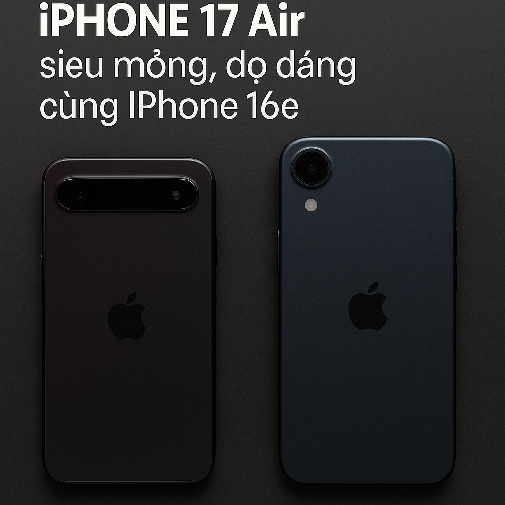 iPhone 17 Air mỏng ấn tượng khi đặt cạnh iPhone 16e: Hé lộ những bất ngờ trước ngày ra mắt