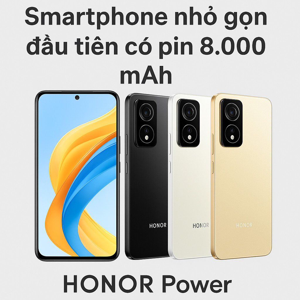 Honor Power – Smartphone nhỏ gọn đầu tiên trang bị pin 8.000 mAh