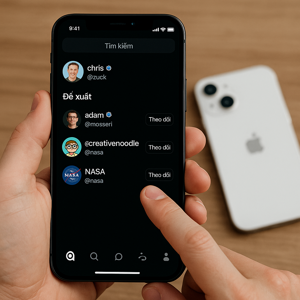 Cách tìm và theo dõi bạn bè trên Threads bằng iPhone