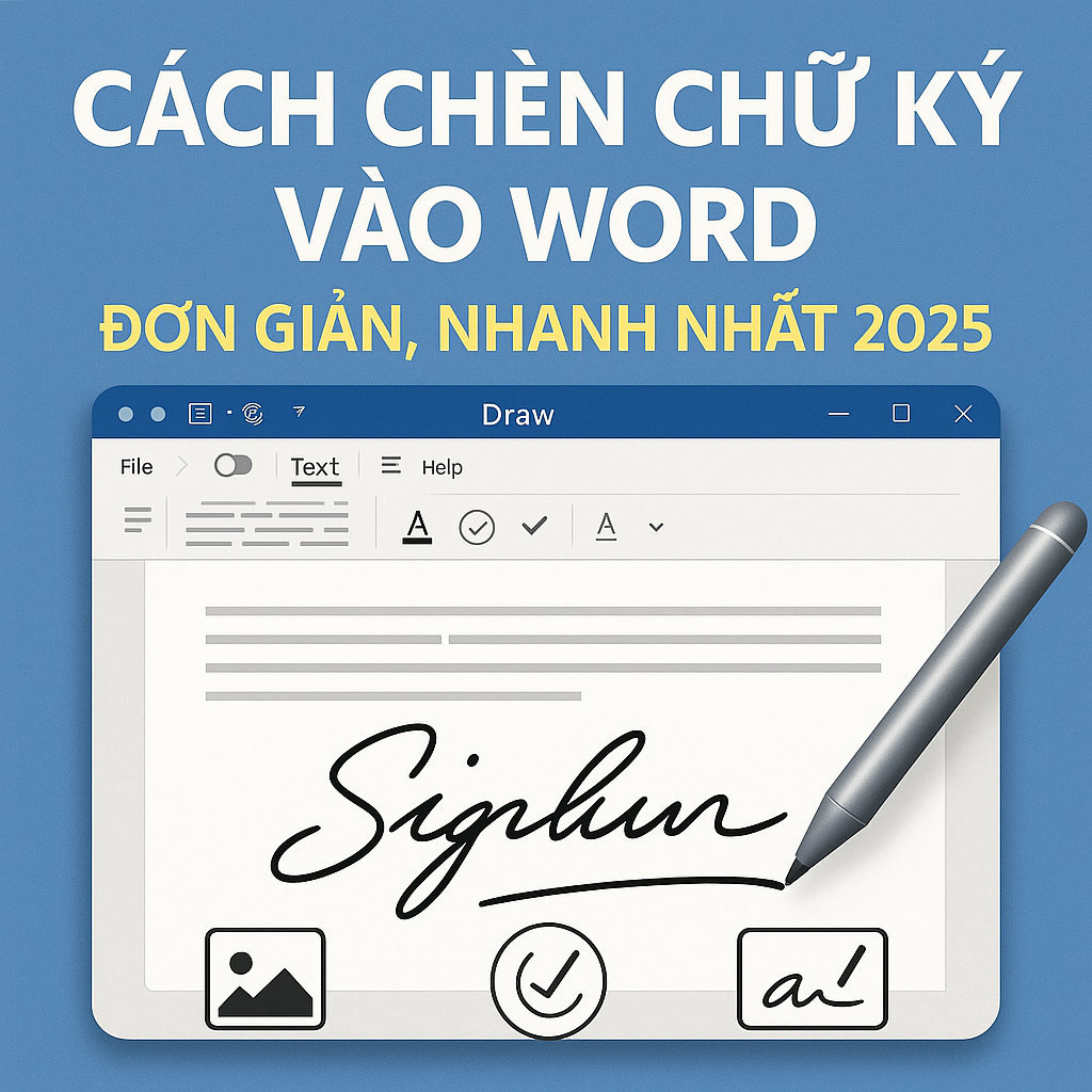 Cách chèn chữ ký vào Word đơn giản, nhanh nhất 2025