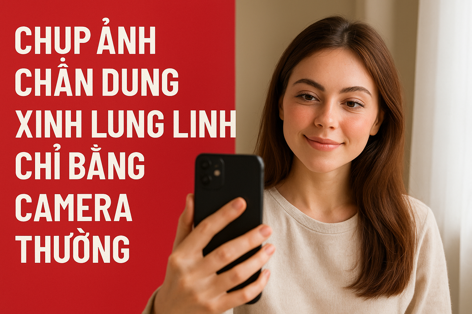 Chụp ảnh chân dung xinh lung linh chỉ bằng camera thường