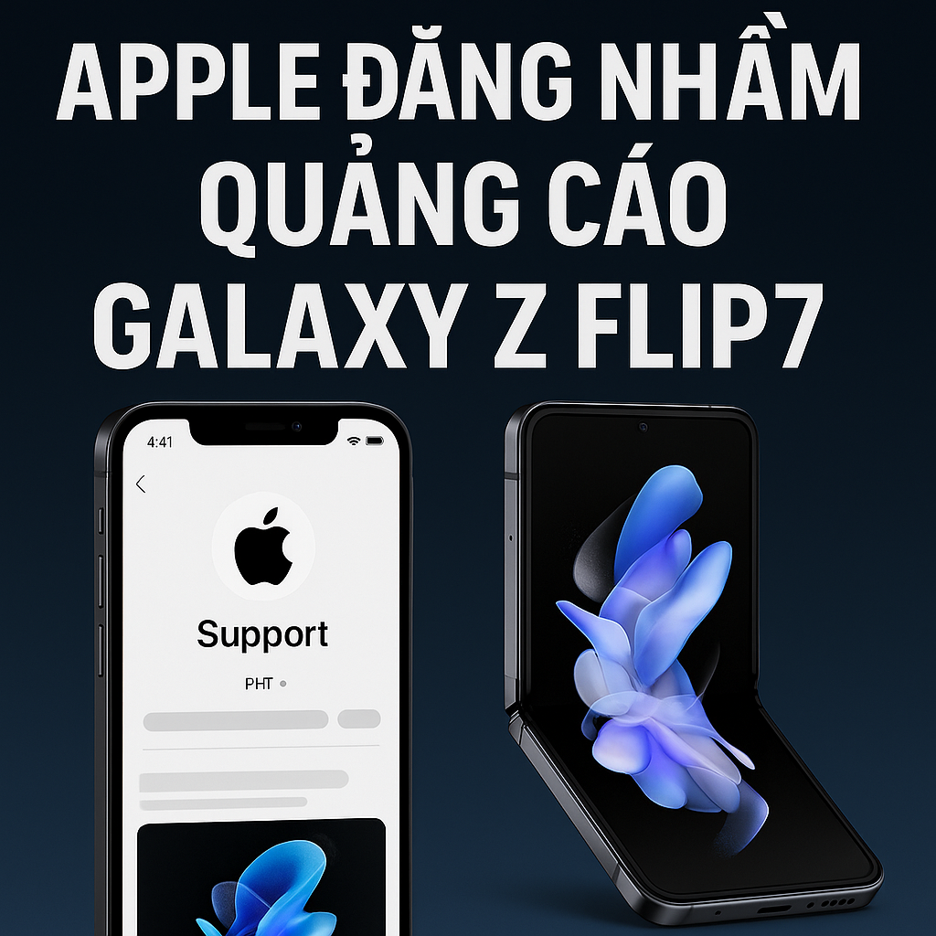 Apple Gặp Sự Cố Bất Ngờ: Đăng Nhầm Quảng Cáo Galaxy Z Flip7 Trên Tài Khoản Hỗ Trợ Chính Thức