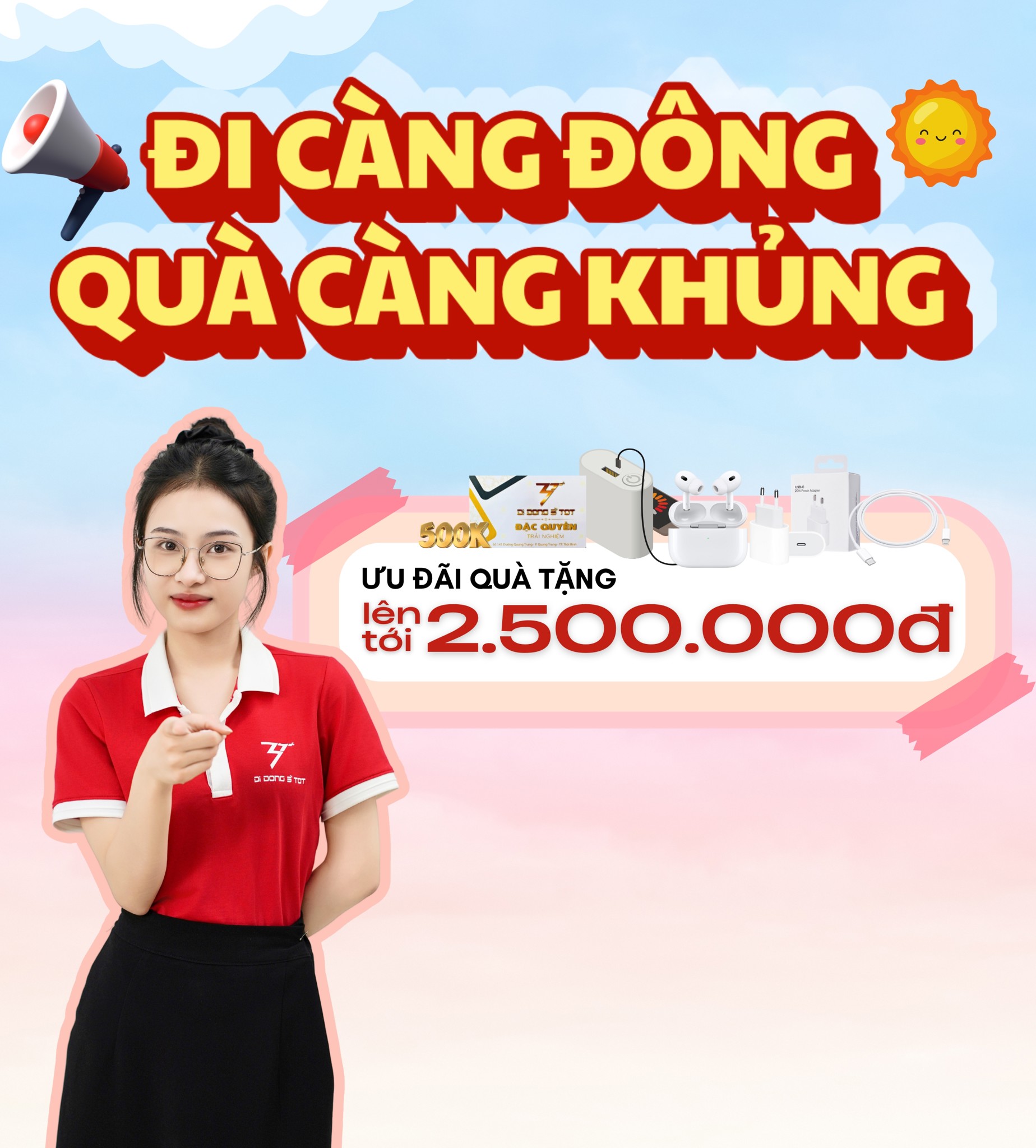 ĐI CÀNG ĐÔNG – QUÀ CÀNG KHỦNG | Ưu đãi rực lửa tháng 6 tại Di Động 3 Tốt Thái Bình 🔥