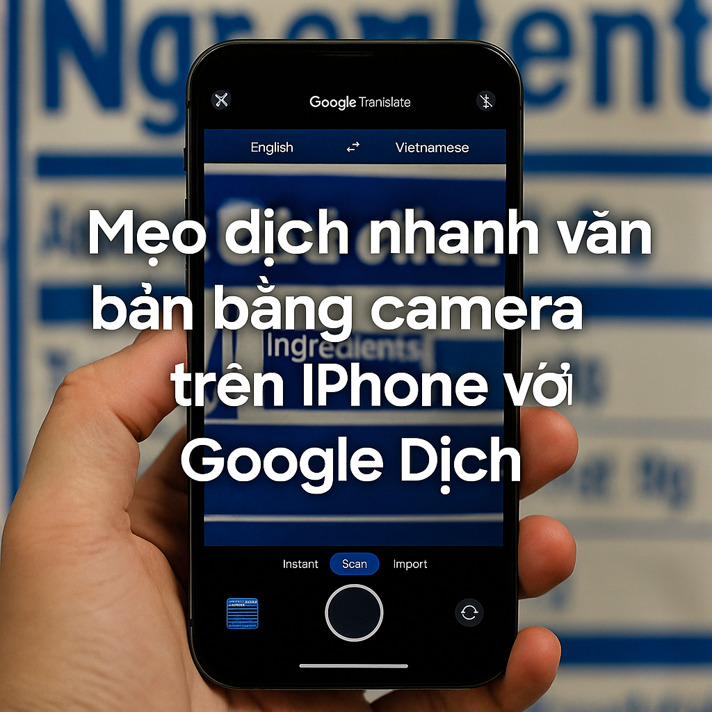 Mẹo dịch nhanh văn bản bằng camera trên iPhone với Google Dịch