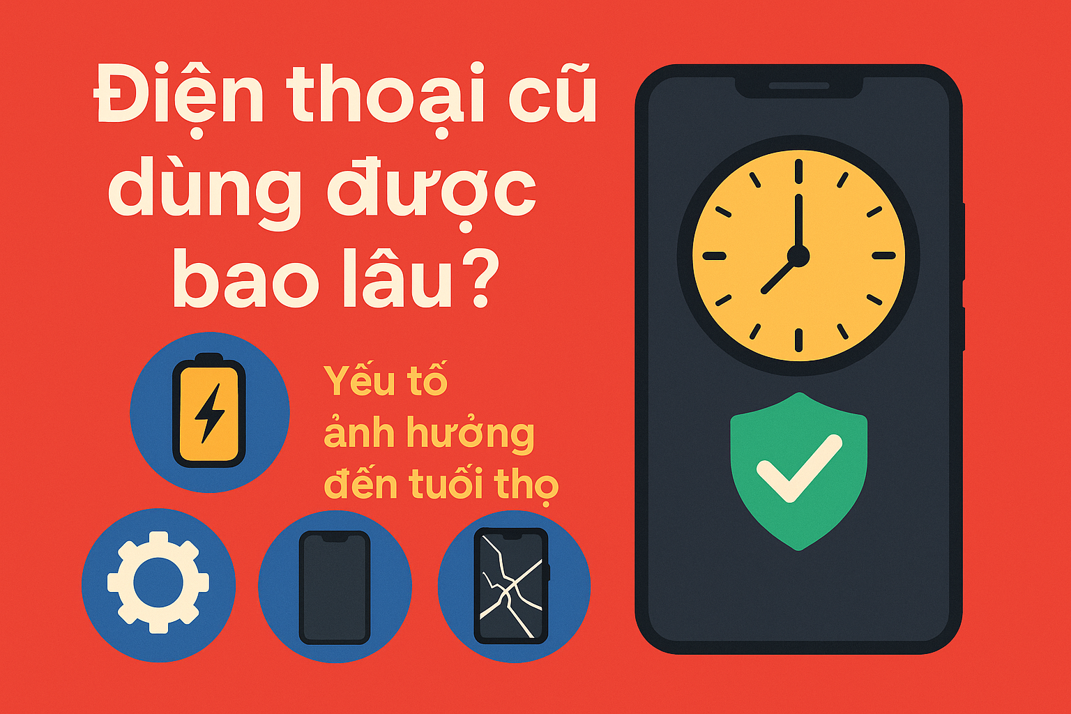 Điện thoại cũ dùng được bao lâu? 6 yếu tố quyết định tuổi thọ máy