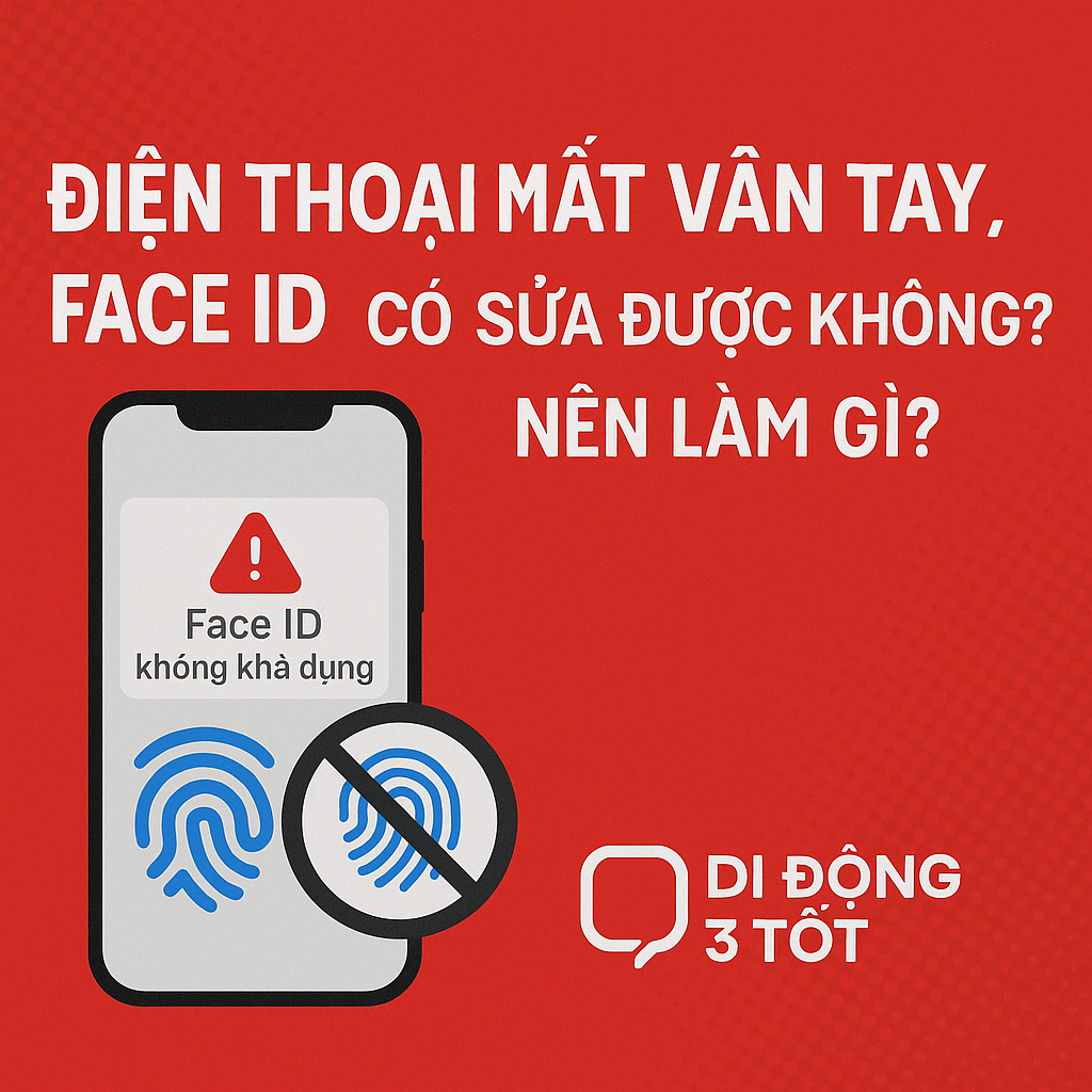 Điện thoại mất vân tay, Face ID – có sửa được không? Nên làm gì?