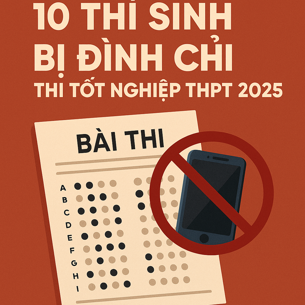 10 thí sinh bị đình chỉ thi tốt nghiệp THPT 2025 vì vi phạm quy chế