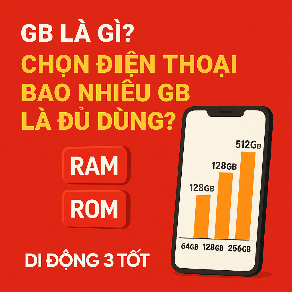 GB là gì? Chọn điện thoại bao nhiêu GB là đủ dùng? Hướng dẫn mua smartphone thông minh tại Thái Bình