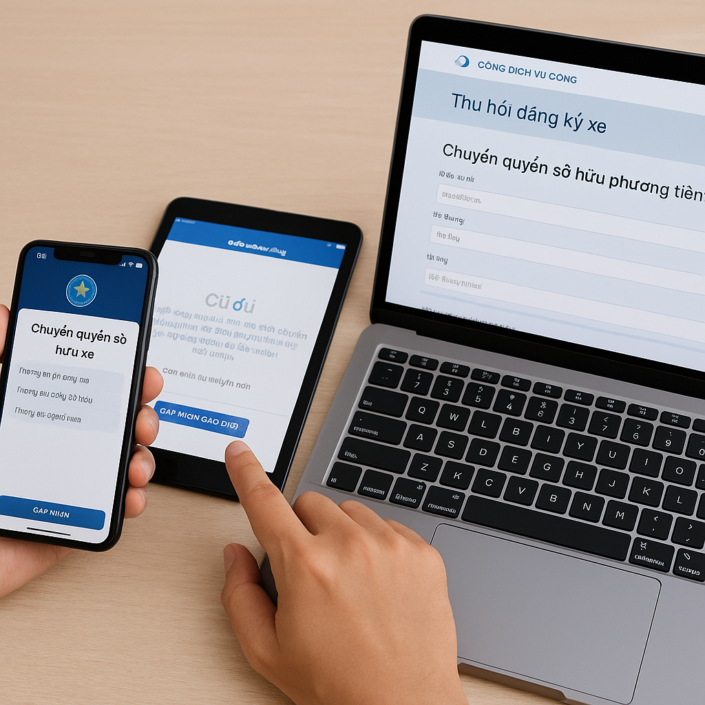 Hướng dẫn sang tên xe trực tuyến qua VNeID trên Cổng dịch vụ công Bộ Công an