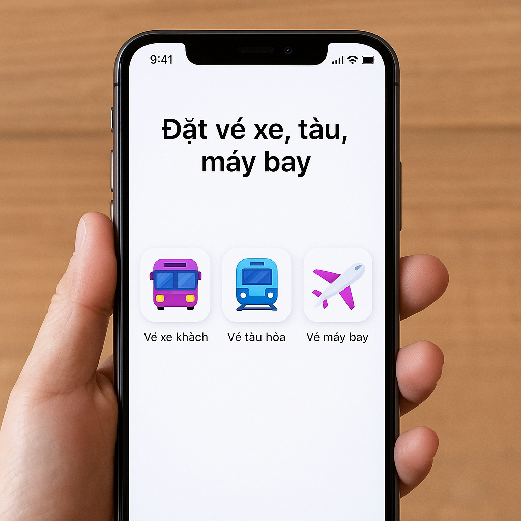 Hướng dẫn đặt vé xe, vé tàu, vé máy bay bằng MoMo cực dễ