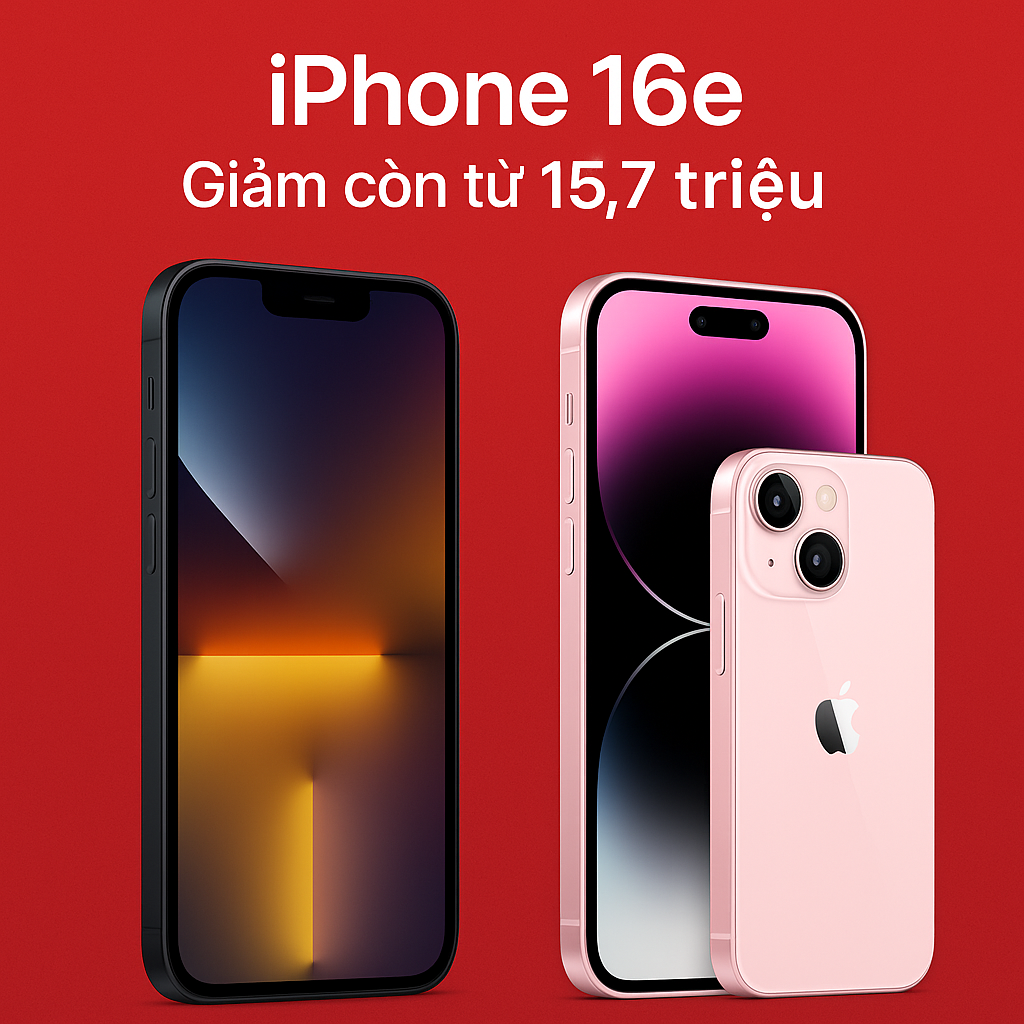 iPhone 16e giảm dưới 16 triệu đồng nhưng vẫn