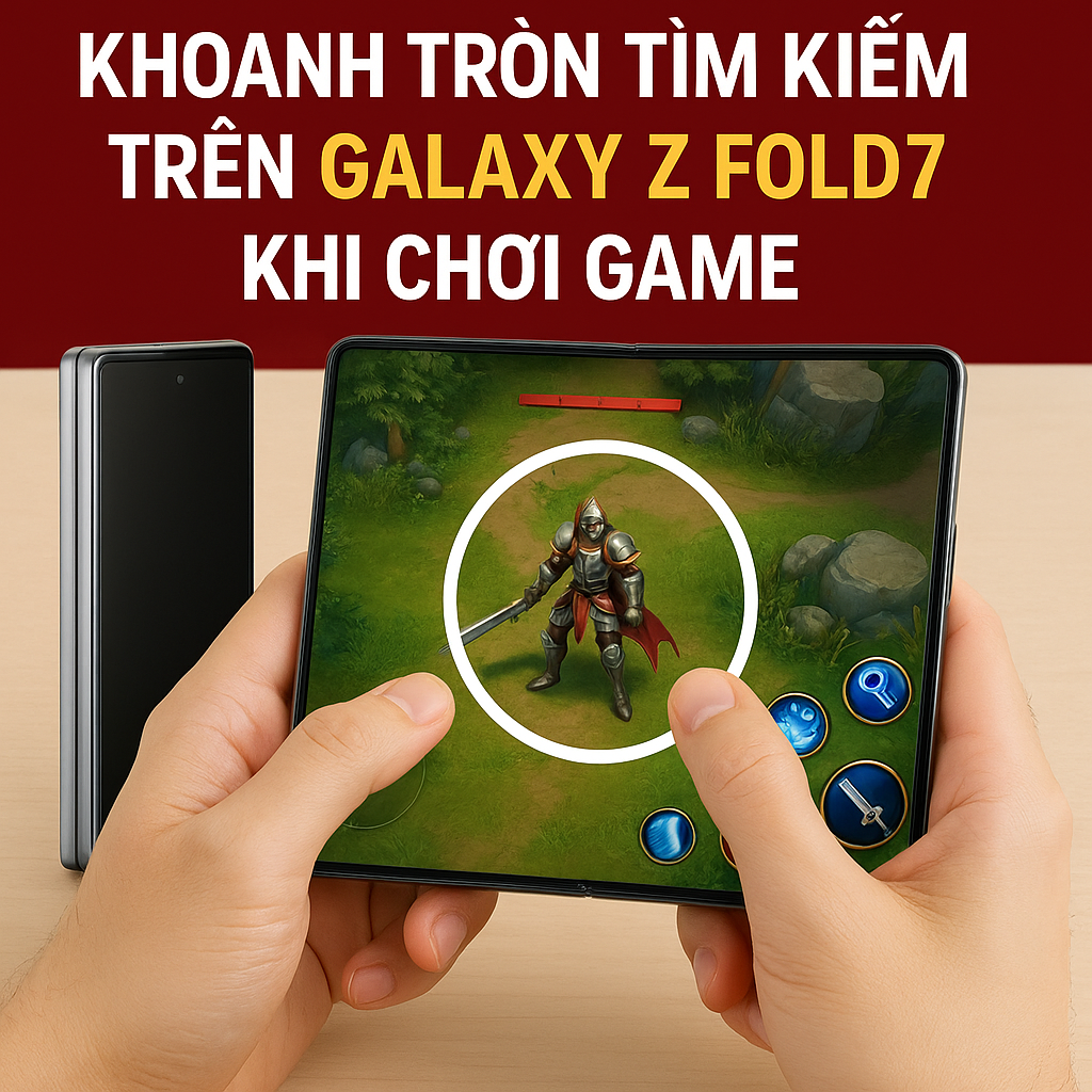 Mẹo sử dụng tính năng khoanh tròn tìm kiếm khi chơi game trên Galaxy Z Fold7 – Hướng dẫn chi tiết