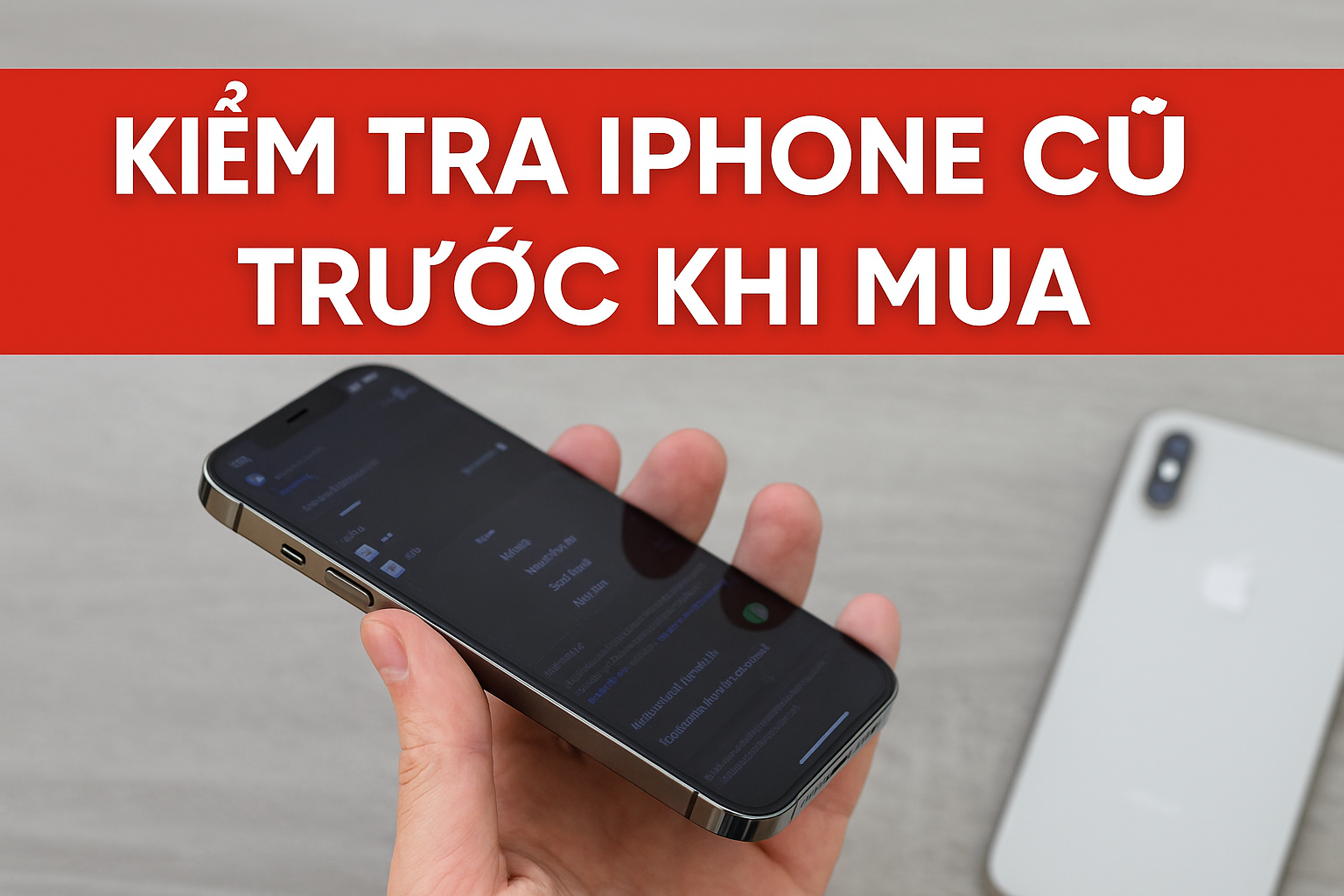 Hướng dẫn kiểm tra iPhone cũ chi tiết trước khi mua năm 2025