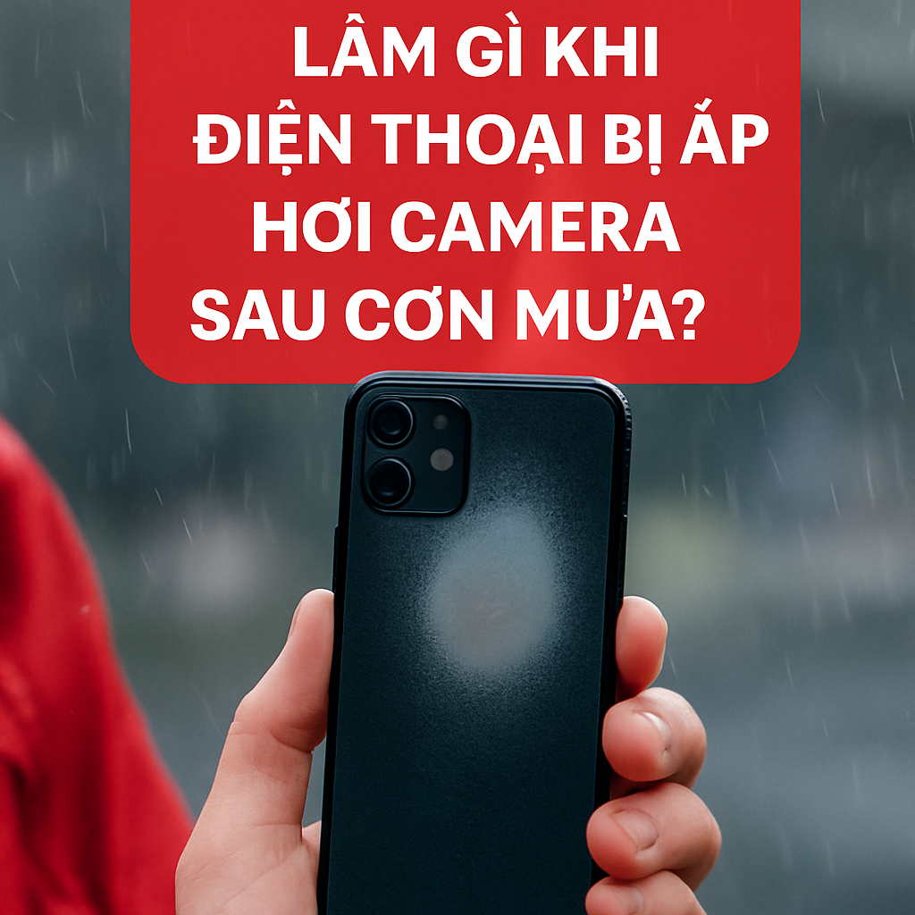 Làm gì khi điện thoại bị hấp hơi camera sau cơn mưa?
