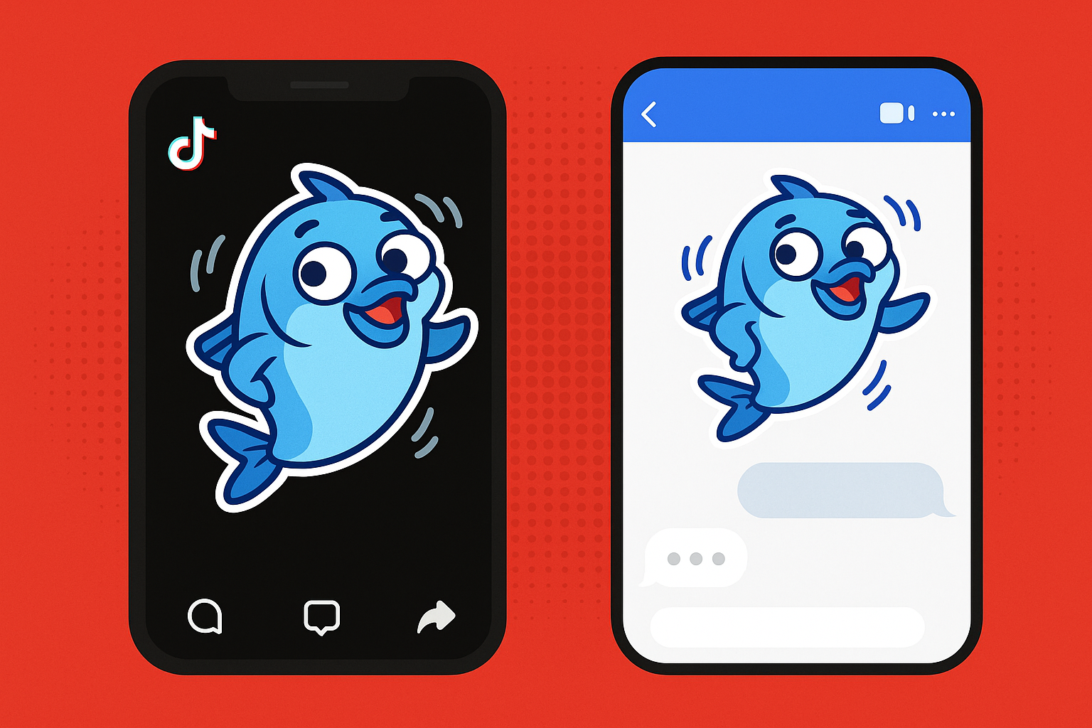 Hướng dẫn cách lấy sticker con cá siêu HOT trên TikTok & Messenger