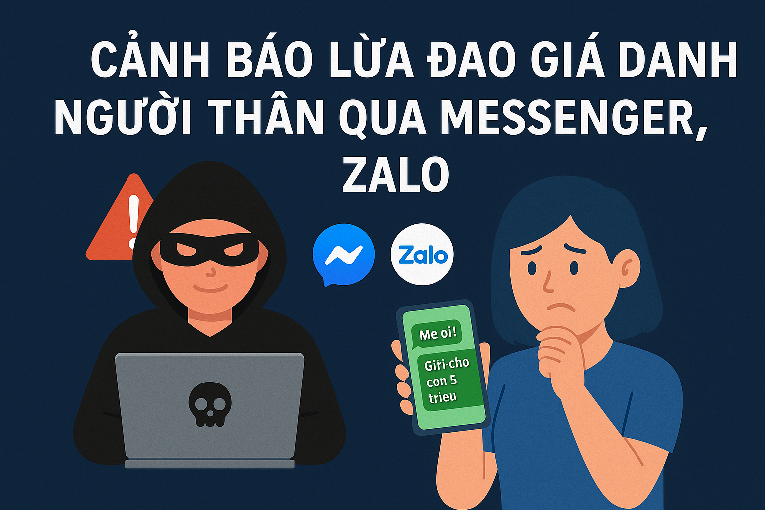 Cảnh báo lừa đảo giả danh người thân qua Messenger, Zalo – Cách nhận biết và phòng tránh