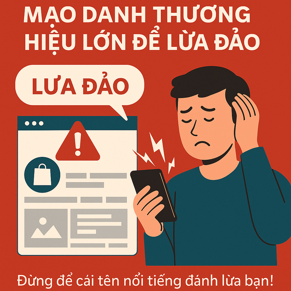 Mạo danh thương hiệu lớn để lừa đảo – Đừng để cái tên nổi tiếng đánh lừa bạn!