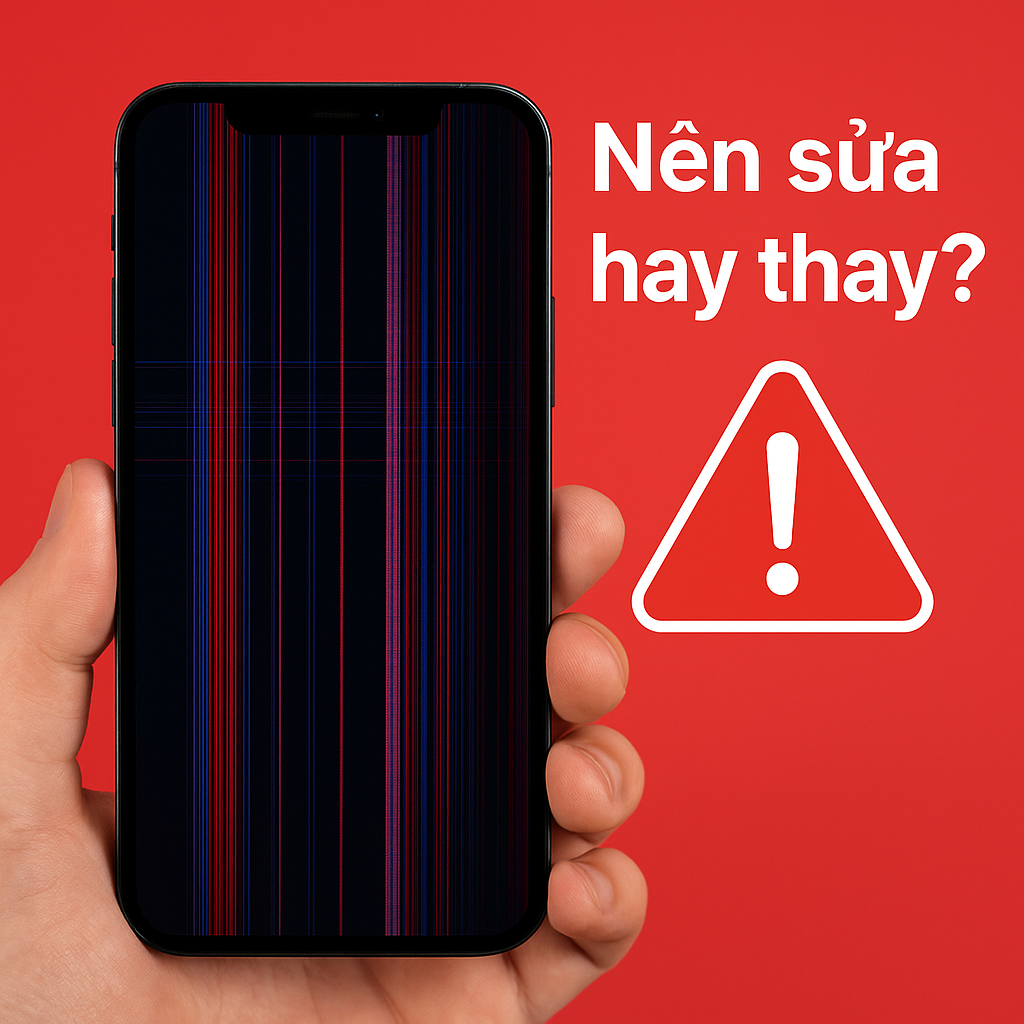 Màn hình iPhone bị sọc, nhiễu – Có nên sửa hay thay mới?
