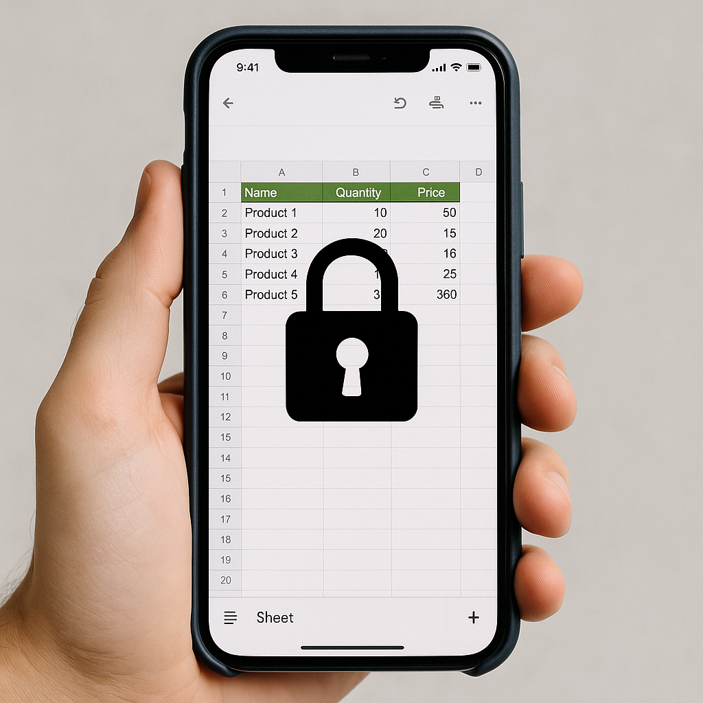 Mẹo bảo vệ dữ liệu trên Google Trang Tính khi dùng iPhone