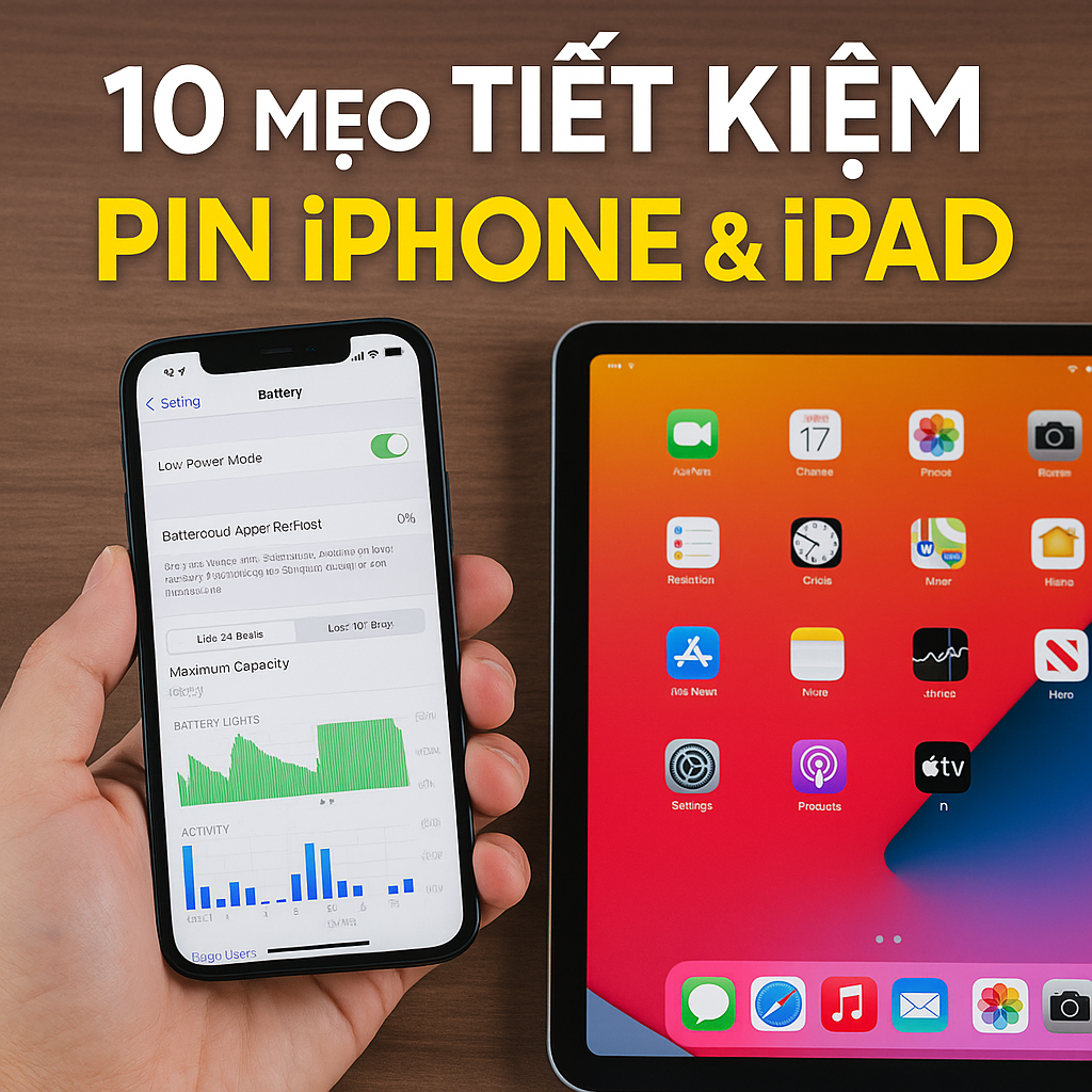 10 mẹo tiết kiệm pin iPhone & iPad cực hiệu quả mà ít người biết