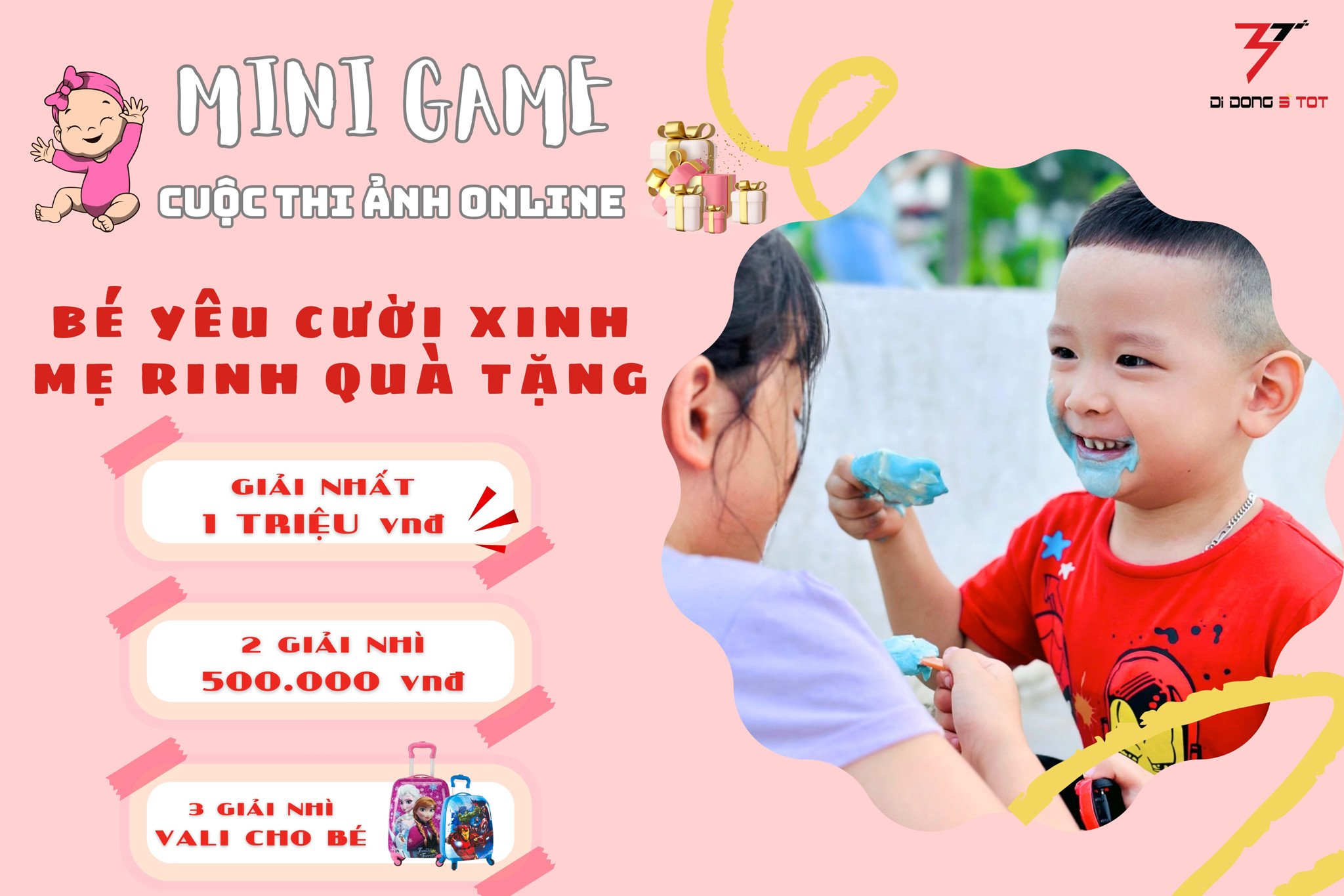 MNI GAME: BÉ YÊU CƯỜI XINH – MẸ RINH QUÀ TẶNG