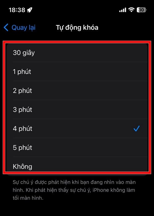 Hướng dẫn cài đặt thời gian tắt màn hình iPhone đơn giản, tiết kiệm pin & tăng bảo mật
