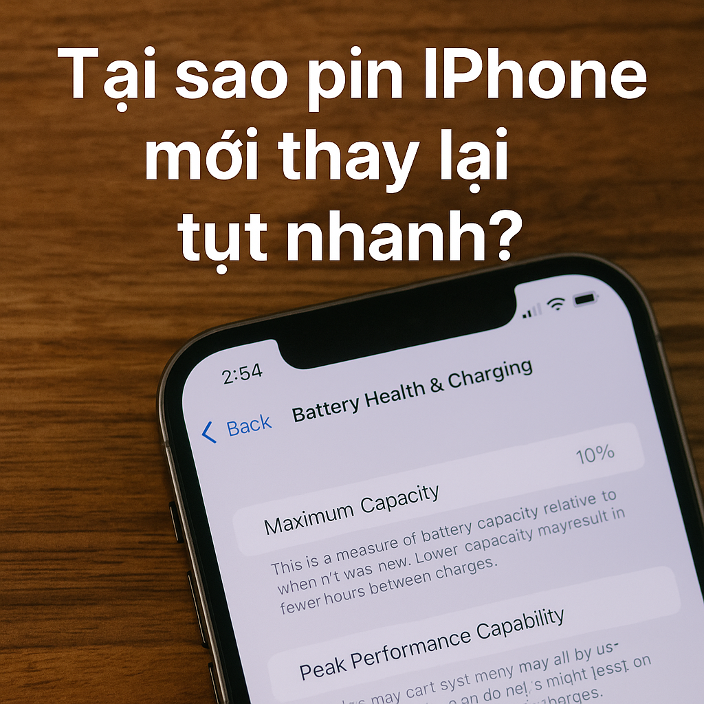 Tại sao pin iPhone sụt nhanh dù mới thay? Nguyên nhân & cách xử lý