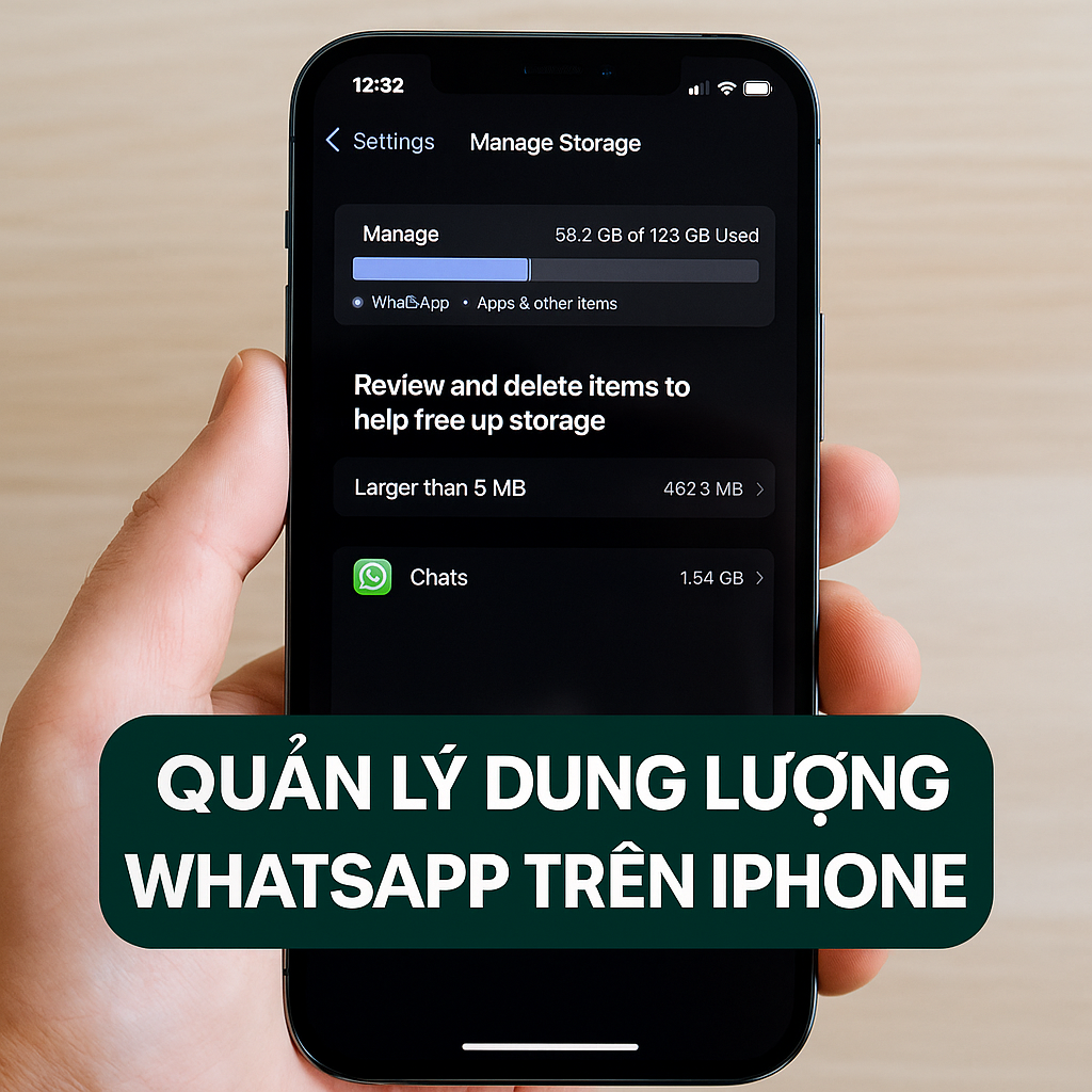 Quản lý dung lượng WhatsApp trên iPhone hiệu quả
