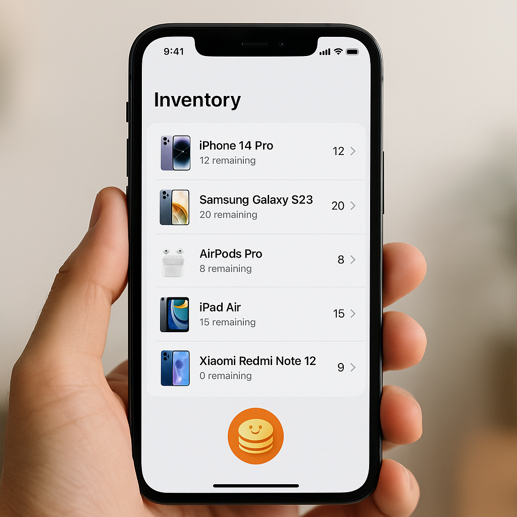 Quản lý tồn kho sản phẩm ngay trên điện thoại bằng Pancake Mobile