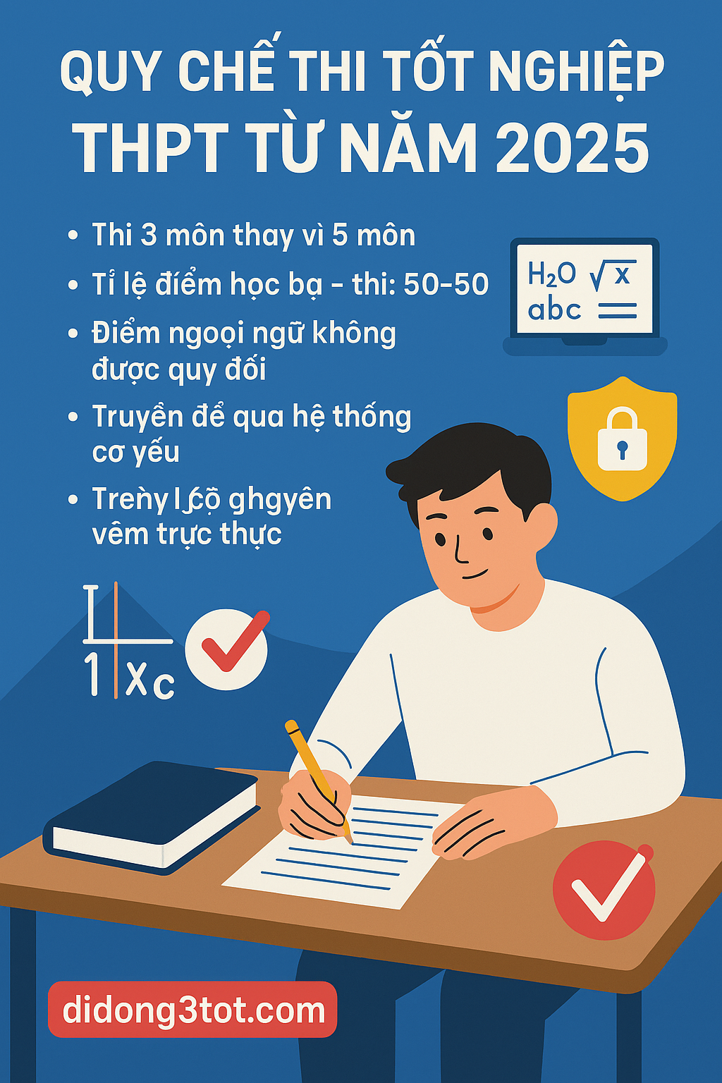 Những điểm mới trong quy chế thi tốt nghiệp THPT 2025 – Thí sinh cần lưu ý