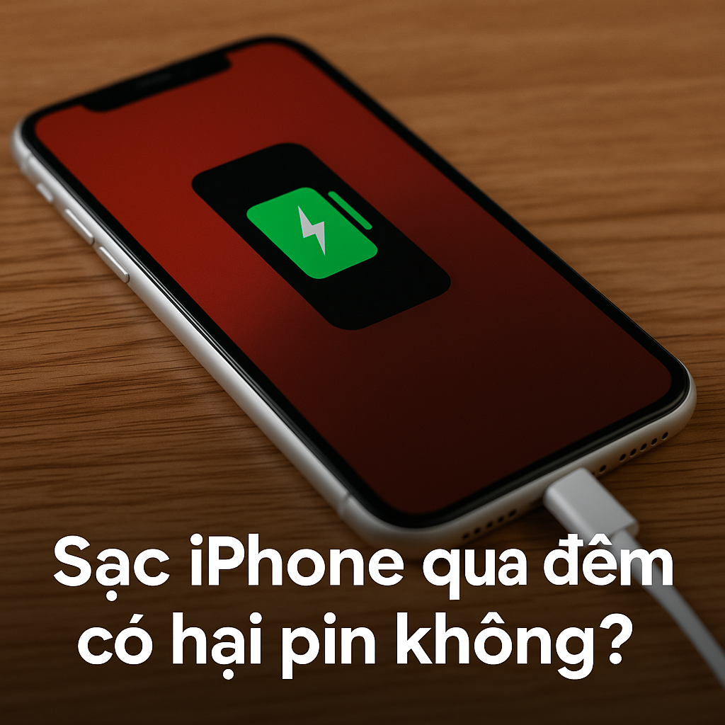 Sạc iPhone qua đêm có hại pin không? – Lời khuyên từ Di Động 3 Tốt Thái Bình