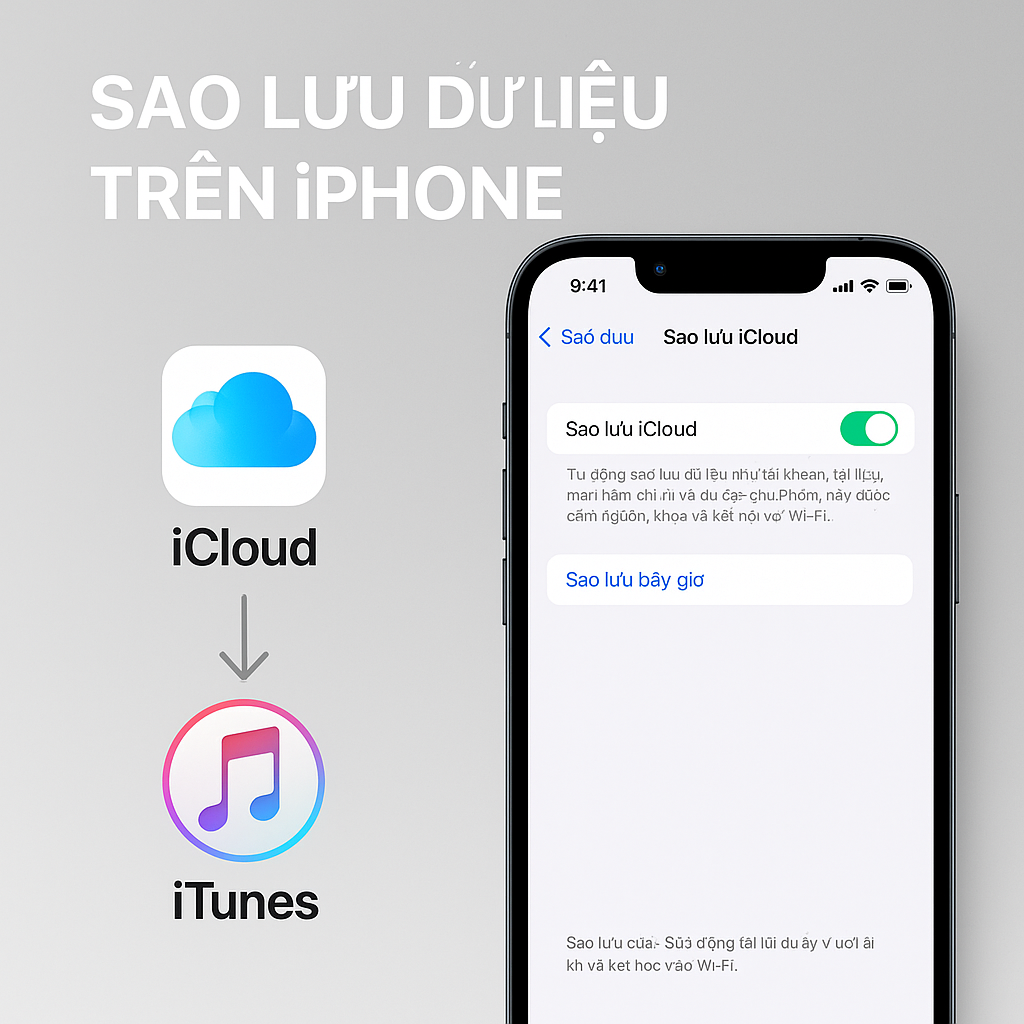 Hướng Dẫn Sao Lưu Dữ Liệu Trên iPhone Bằng iCloud Hoặc iTunes
