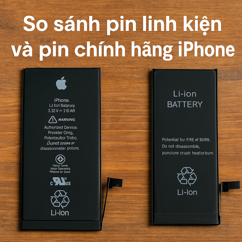 So sánh pin linh kiện và pin chính hãng iPhone: Nên chọn loại nào?