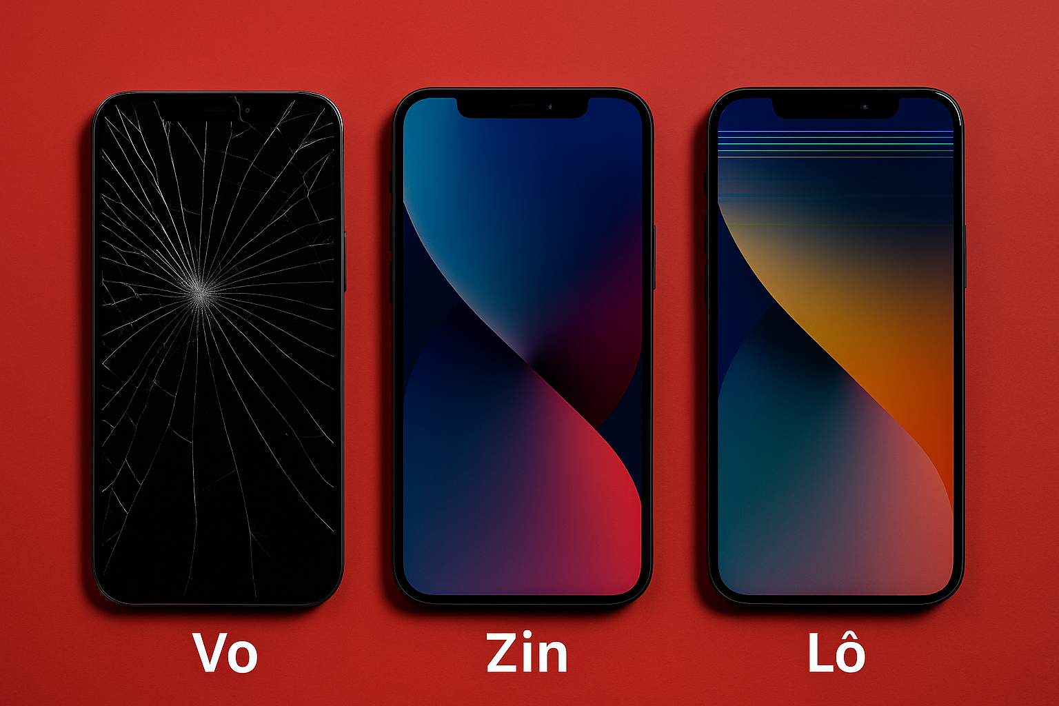 So sánh màn hình iPhone chính hãng, ép kính và màn lô: Chọn thế nào cho đúng?