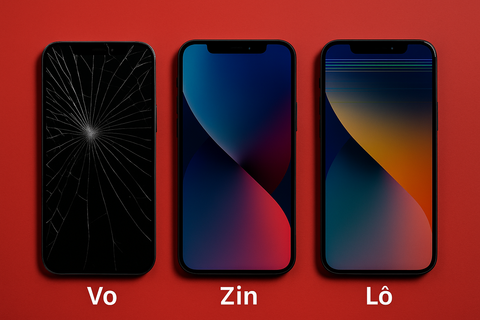 So sánh màn hình iPhone chính hãng, ép kính và màn lô: Chọn thế nào cho đúng?