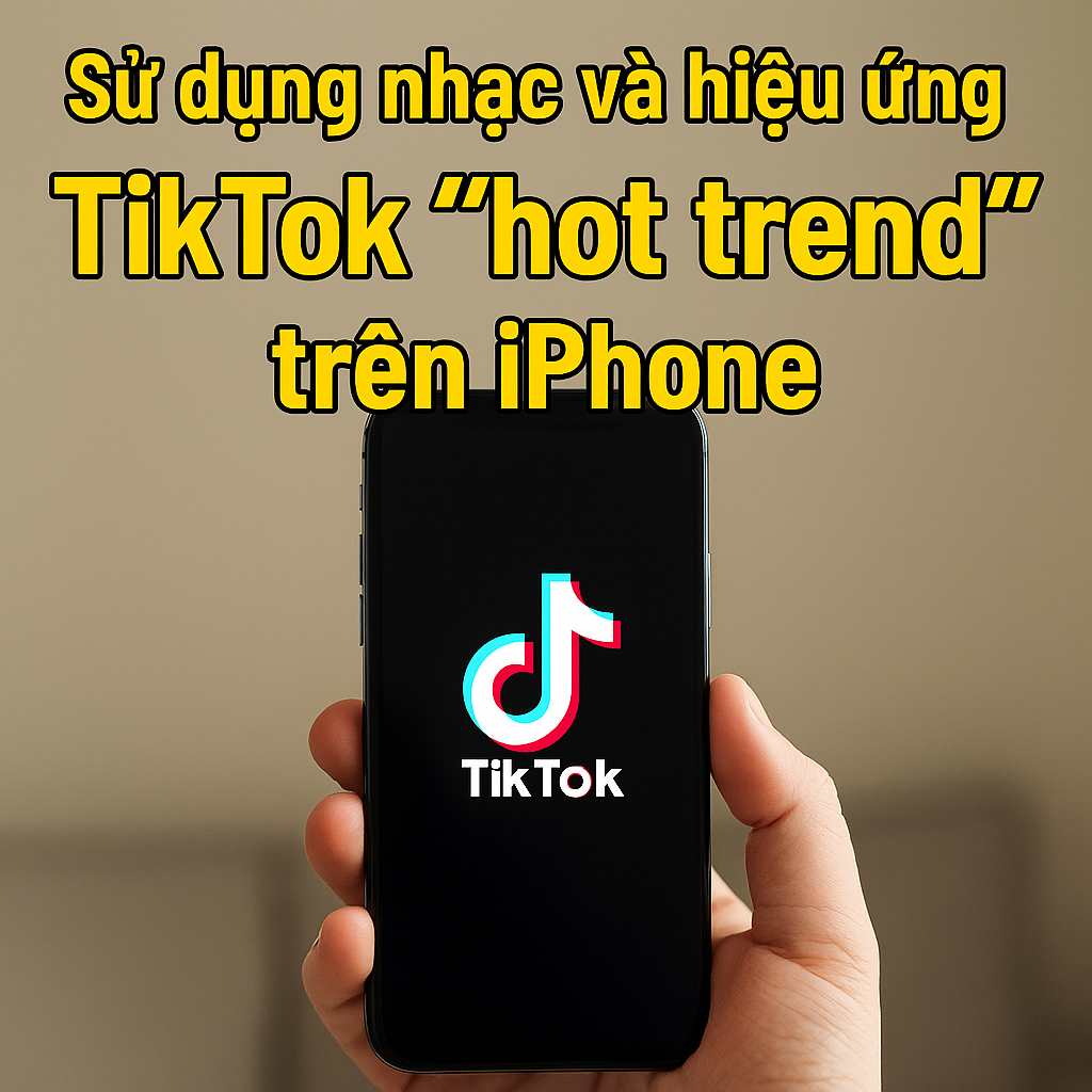 Sử dụng nhạc và hiệu ứng TikTok “hot trend” trên iPhone