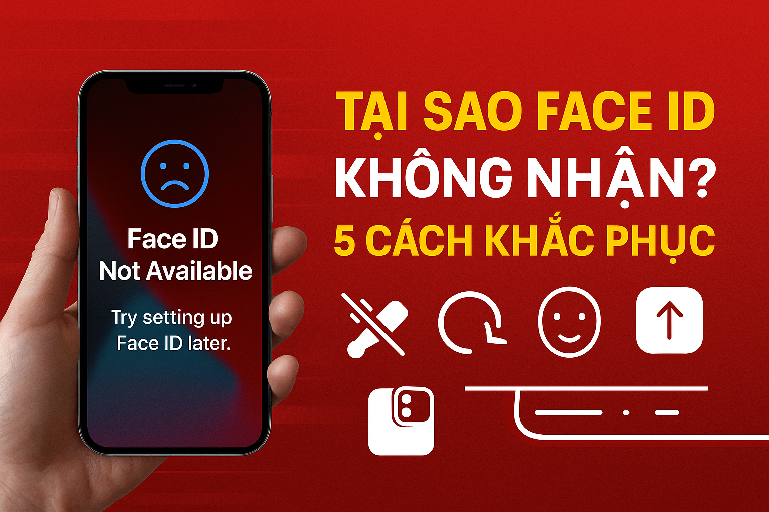 Tại sao Face ID không nhận? 5 cách khắc phục lỗi nhận diện khuôn mặt